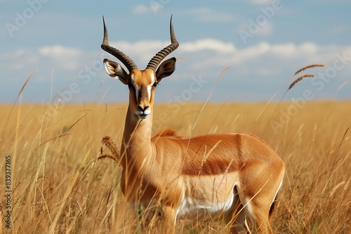 South African savannah is home to impala antelopes. Generative Ai