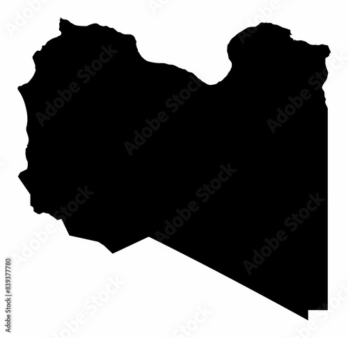 Obraz na płótnie Libya silhouette map w salonie
