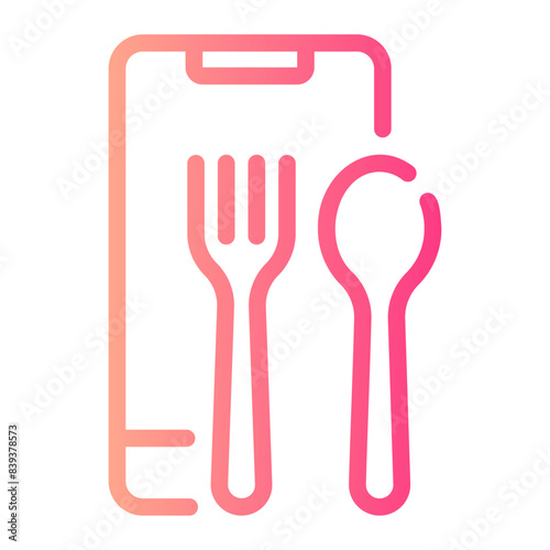 restaurant app gradient icon
