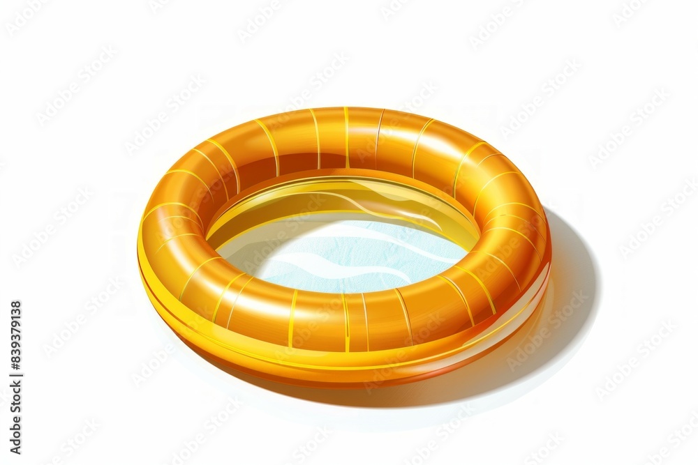gold color swim ring on white background
gold color swim ring on white background