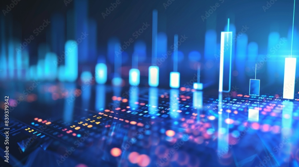 Report graphic in blue hues abstract Report graphic in blue hues abstract