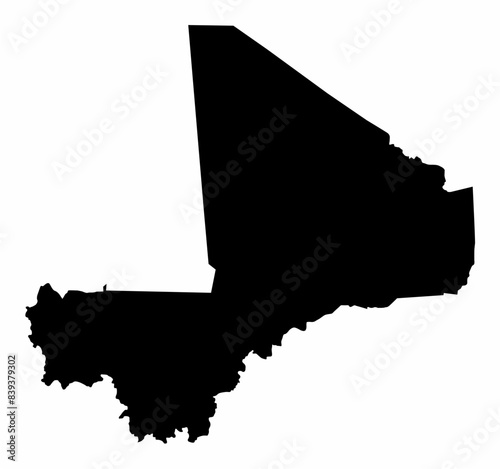 Mali silhouette map