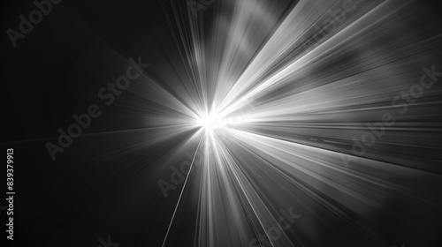 white central light emitting beams on a black background