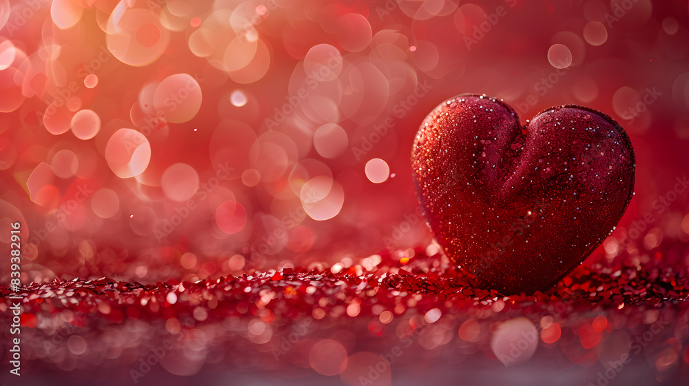 Heart and love, red background Heart and love, red background