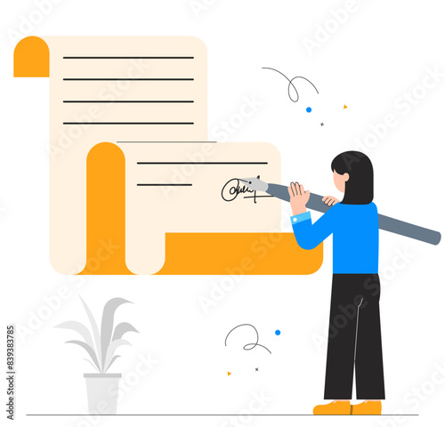 Signing Contract Illustrations