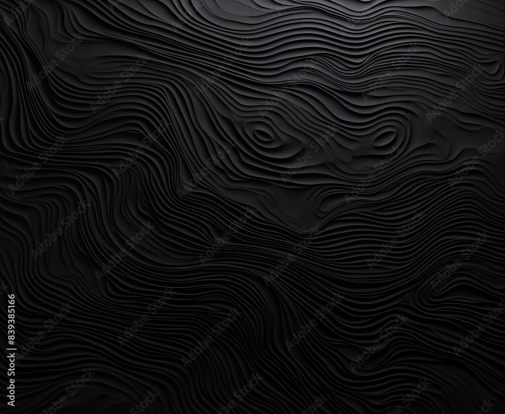 black background wave and curve like wood texture, wallpaper, classic style, GenerativeAI black background wave and curve like wood texture, wallpaper, classic style, GenerativeAI
