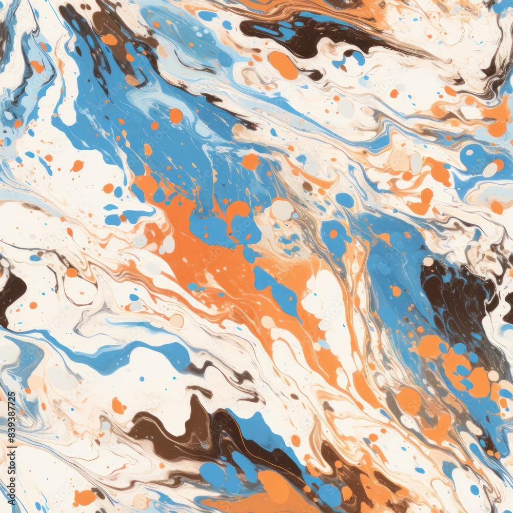 Paint Stains from mixed white, blue, orange paint Paint Stains from mixed white, blue, orange paint