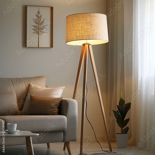 Tripod Lamp, Three Legs Floor Lamp - AI Generated