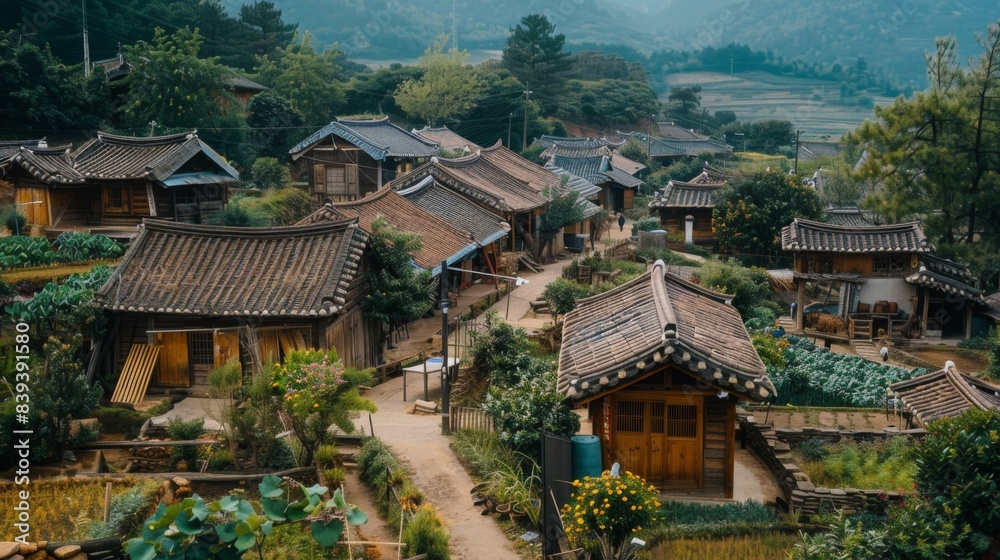a traveler, showcasing traditional village life in a setting of a quaint rural village, emphasizing cultural immersion and simplicity. a traveler, showcasing traditional village life in a setting of a quaint rural village, emphasizing cultural immersion and simplicity.