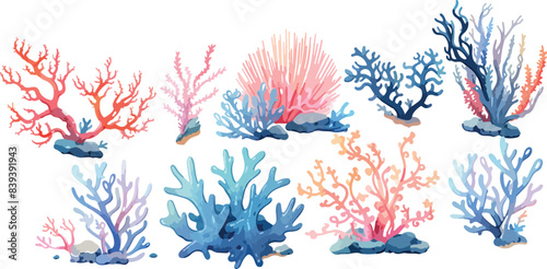 reef coral clipart vector for graphic resources	
