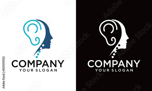 Ear Nose Throat Clinic Logo Vector Template