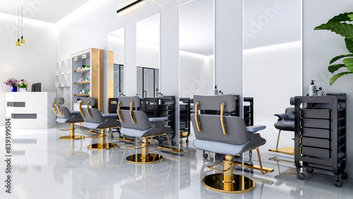 Beauty Salon interior, 3D Rendering