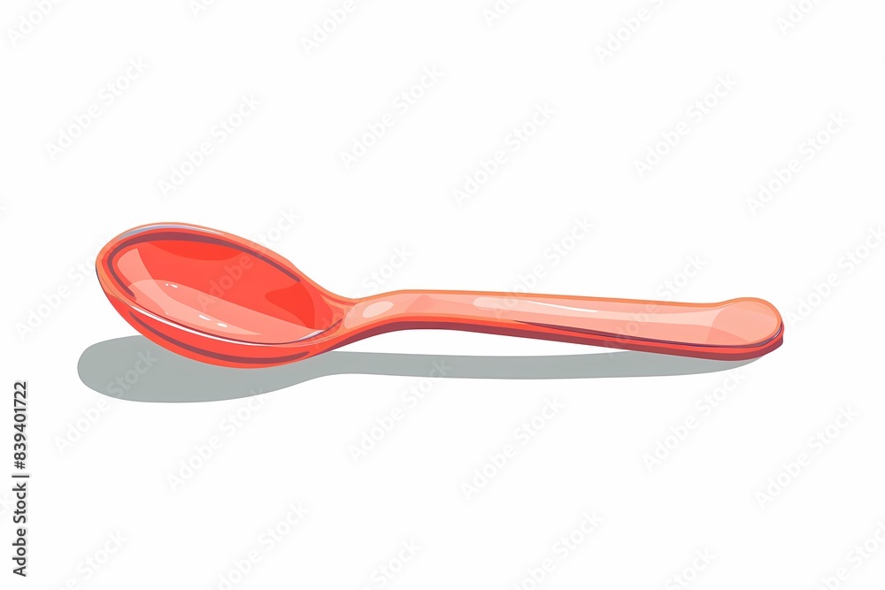 Modern 64-Bit Spoon Vector Illustration in Flat Design on White Background Modern 64-Bit Spoon Vector Illustration in Flat Design on White Background