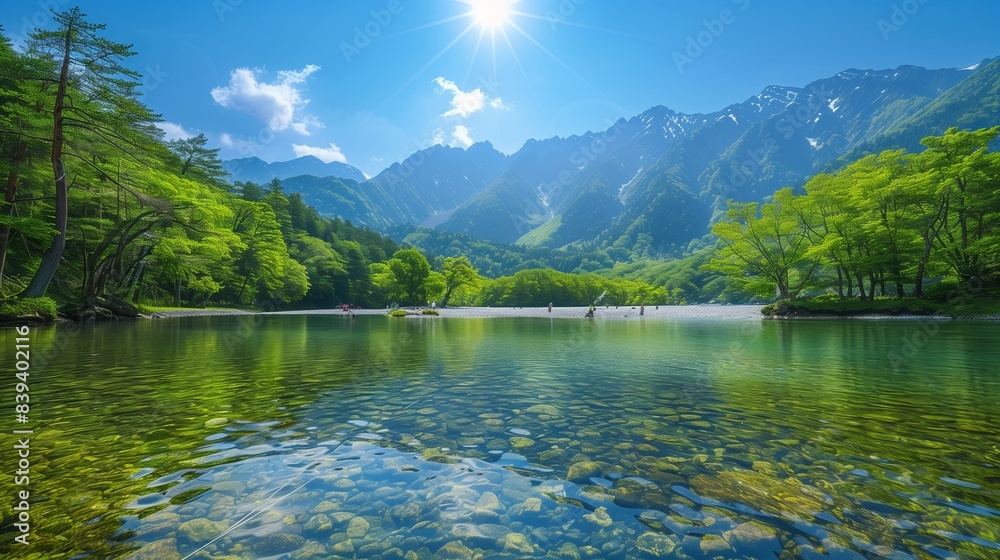 lake and mountains, Ai generate lake and mountains, Ai generate