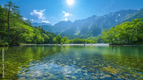 lake and mountains, Ai generate