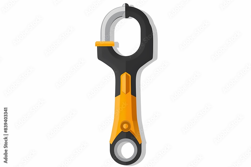 Modern Vector 64-Bit Bottle Opener in Flat Design on White Background Modern Vector 64-Bit Bottle Opener in Flat Design on White Background
