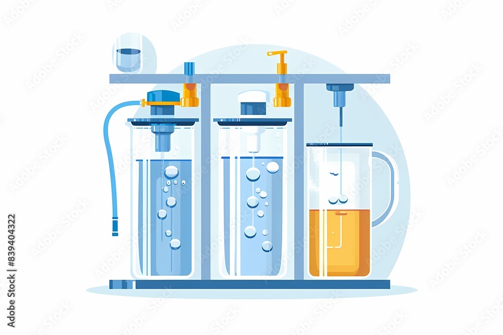 custom made wallpaper toronto digitalWater Purification Technology Concept - Vector Illustration of 64-Bit Water Filter on White Background