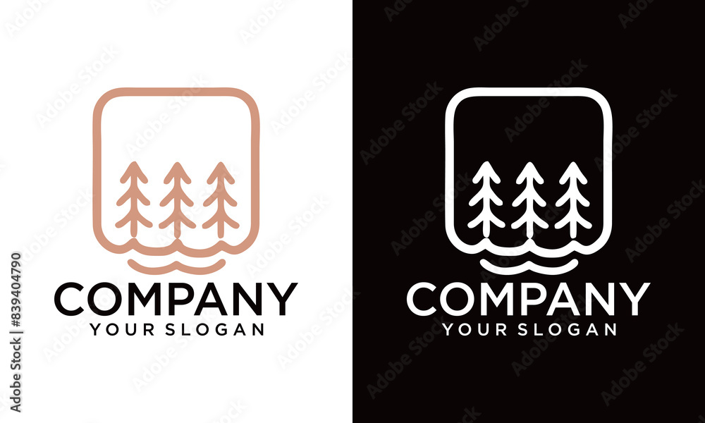 Pine Tree Simple Line Logo Template. Universal creative premium symbol. Vector illustration. Creative Minimal design template. Symbol for Corporate Pine Tree Simple Line Logo Template. Universal creative premium symbol. Vector illustration. Creative Minimal design template. Symbol for Corporate