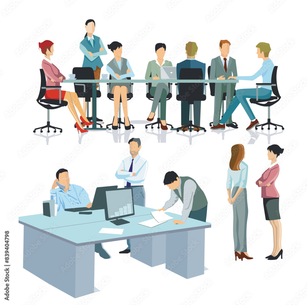 eine Arbeitsgruppe von  Personen beim Meeting. illustration