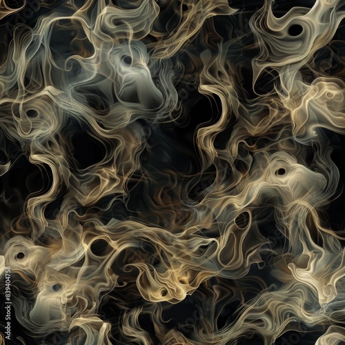 Ghostly Forms Seamless Pattern for Creating Atmospheric Dread and Unease in Halloween Designs photo