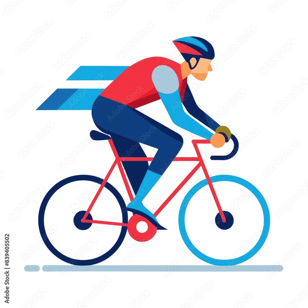 Fototapeta premium Cyclist on a bicycle