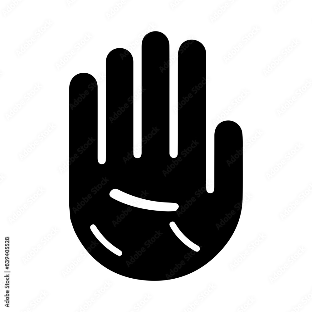 Fototapeta premium hand stop gesture icon