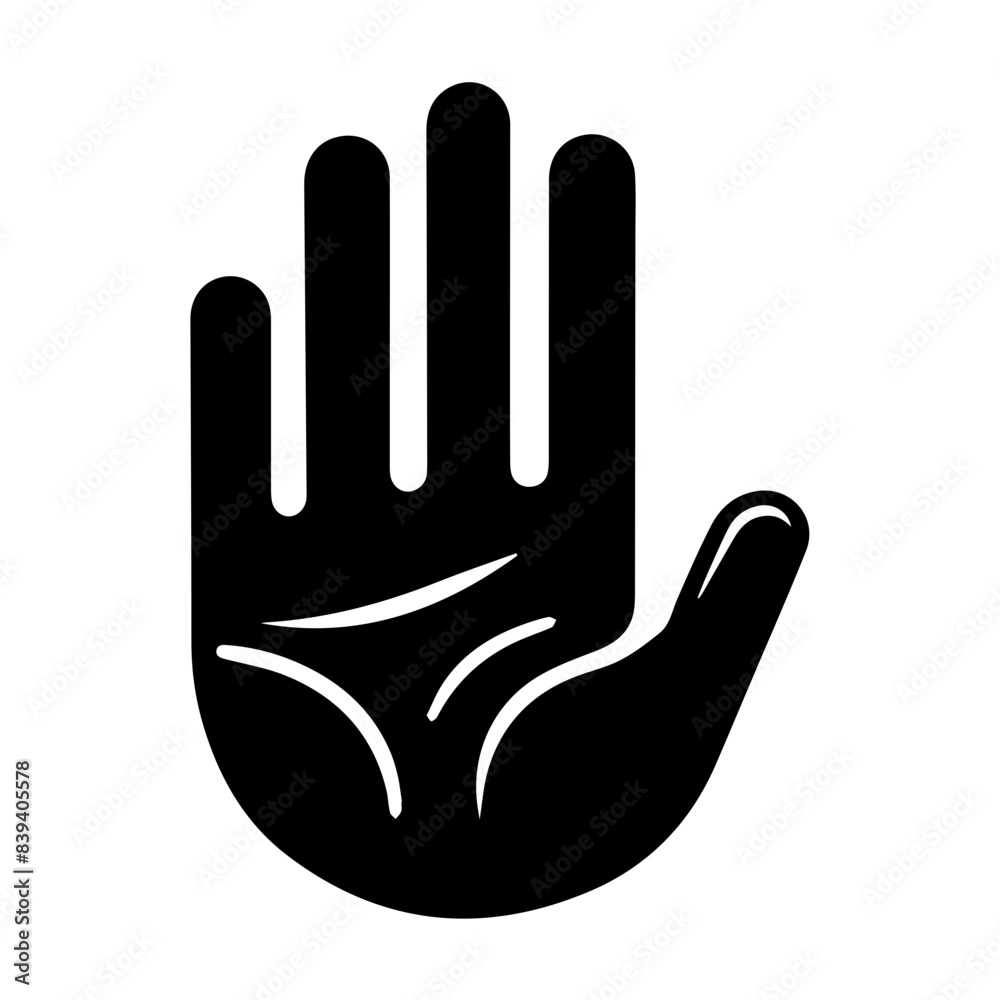 Obraz premium hand stop gesture icon