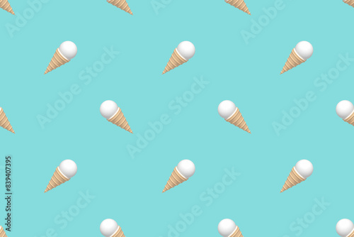 Seamless pattern on the theme of ice cream.