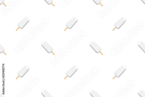 Seamless pattern on the theme of ice cream. Ice lolly.