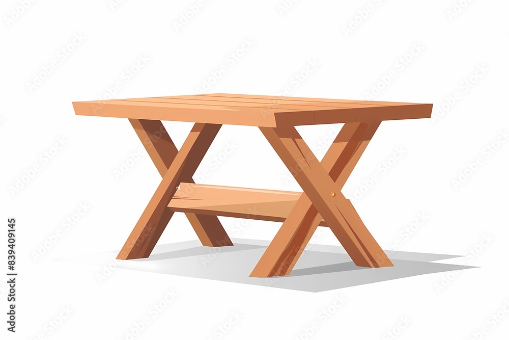 Modern 64-bit Table Vector Illustration on White Background Modern 64-bit Table Vector Illustration on White Background