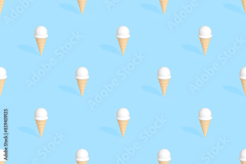 Seamless pattern on the theme of ice cream.