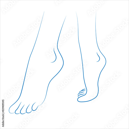 Human footprints and hands vector isolated set on white background. Foot prints of barefoot person. Human feet and hands.