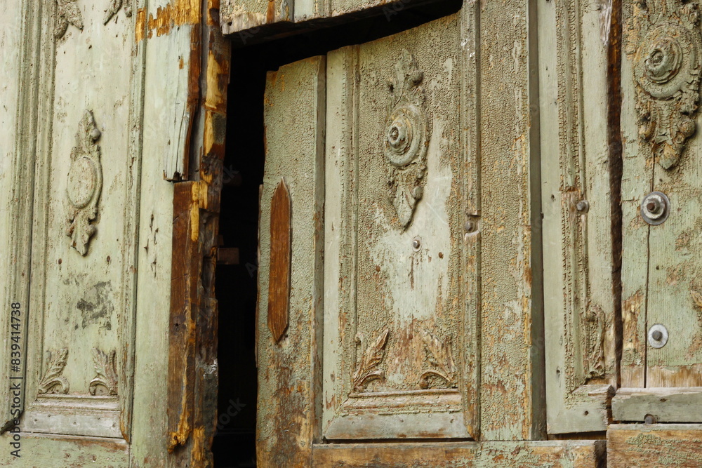 Old ajar door