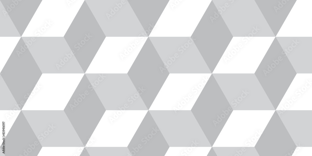 Seamless abstract white and gray background from cubes and lines. Geometric tiles and mosaic creative stylish seamless pattern block cube background. minimal hexagon Cubes mosaic shape vector design Seamless abstract white and gray background from cubes and lines. Geometric tiles and mosaic creative stylish seamless pattern block cube background. minimal hexagon Cubes mosaic shape vector design