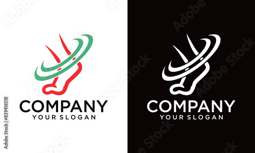 Foot and care icon logo template, Foot and ankle healthcare, ankle logo design inspiration