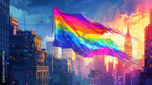 Diverse Pride Flags Displayed Outdoors
 photo