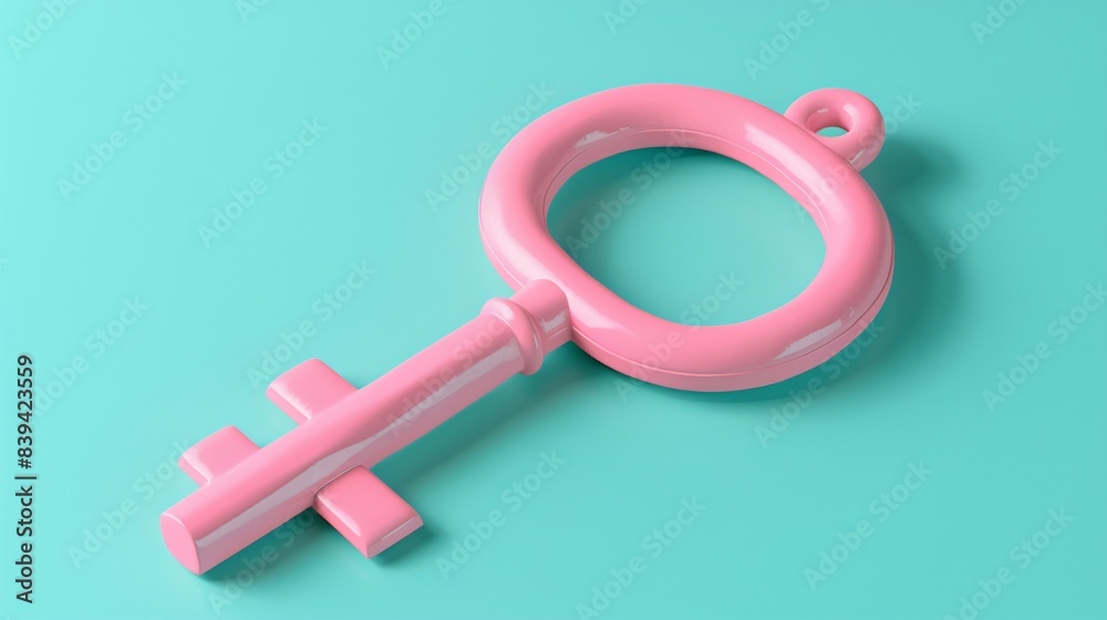 3D clay key, frontal view, vibrant palette, isolated on a soft teal ground SD 3D clay key, frontal view, vibrant palette, isolated on a soft teal ground SD