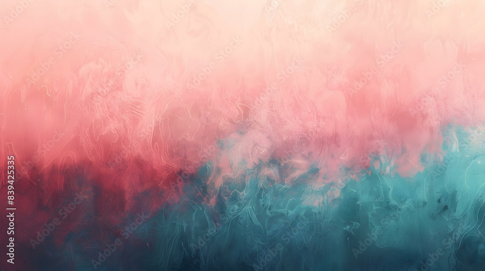 Fototapeta premium Gradient from Coral pink to turquoise abstract background
