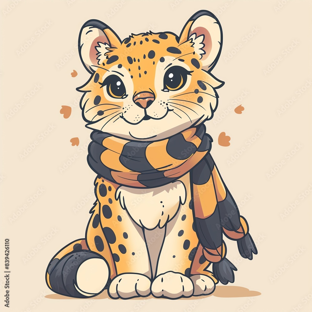 Clouded Leopard with a scarf Clouded Leopard with a scarf