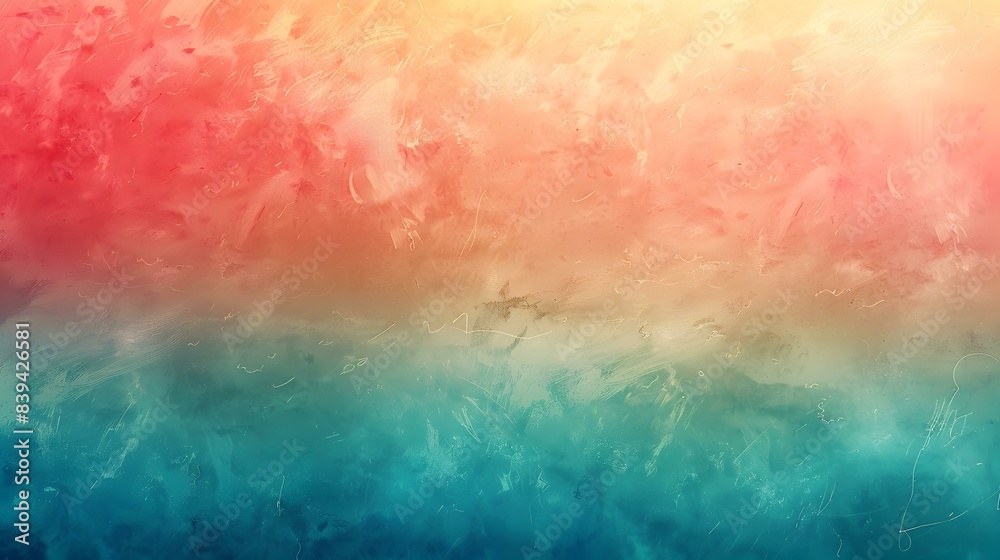 Fototapeta premium Gradient from Amber to turquoise abstract backdrop