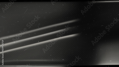 Old film texture with scratches, noise and light leaks. Realistic transparent overlay film texture in black-white, dust and grain. Distressed retro movie or photo negative effect of cinema nostalgia