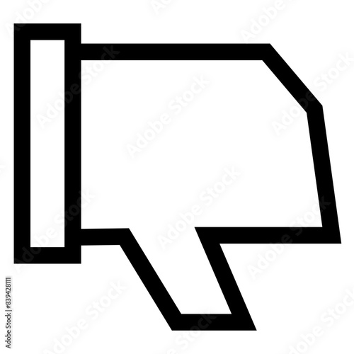 dislike line icon vector illustration isolated on white background