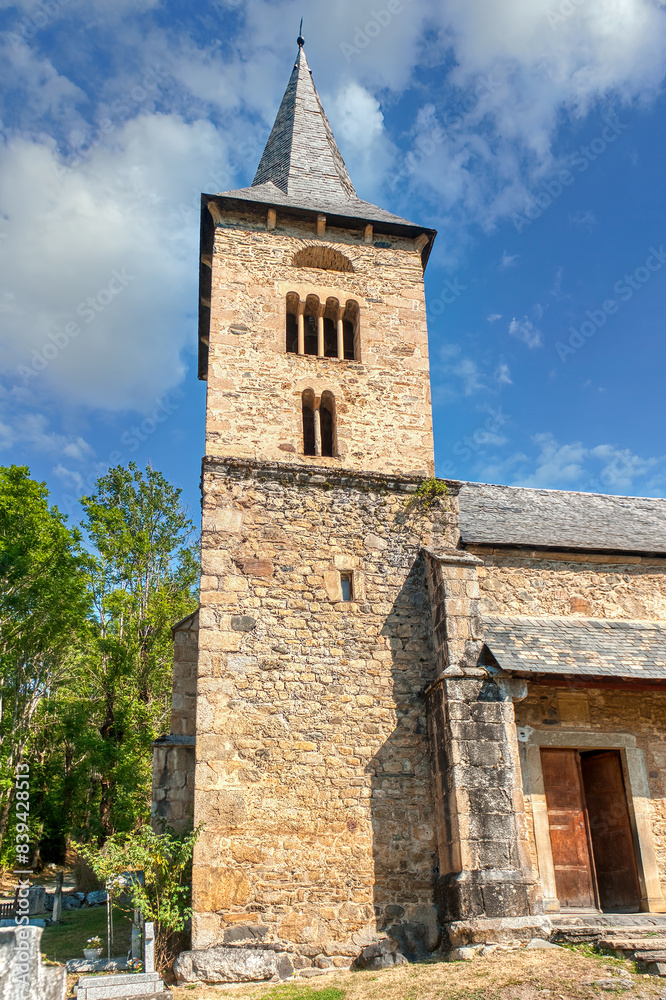 Fototapeta premium church of saint anne of castillon de larboust, France