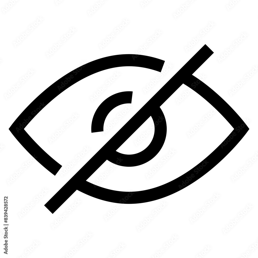 hide line icon vector illustration isolated on white background hide line icon vector illustration isolated on white background