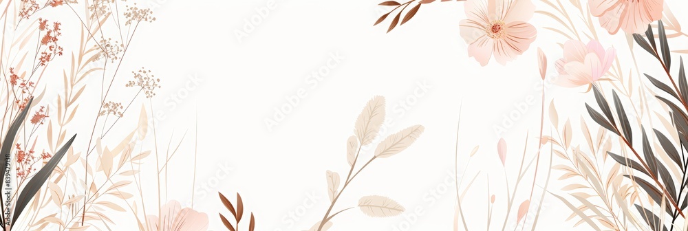 Elegant wedding card border design with soft edges and a light white color palette. romantic floral motifs in a delicate watercolor style. wedding theme elements and wedding clipart. Elegant wedding card border design with soft edges and a light white color palette. romantic floral motifs in a delicate watercolor style. wedding theme elements and wedding clipart.