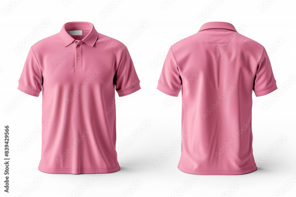 Pink T-Shirt Mockup with White Background Pink T-Shirt Mockup with White Background