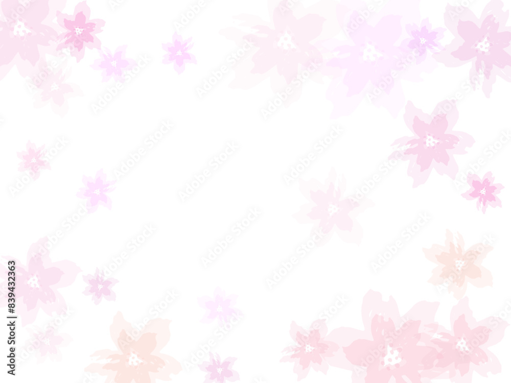 Spring flowers falling vector illustration. Spring flowers falling vector illustration.