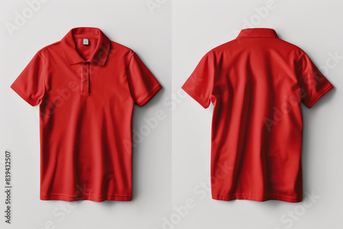 Red T-Shirt Mockup on White Background for Custom Designs © Bojan