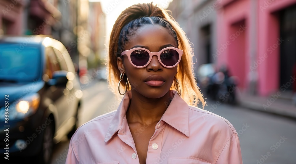 Black woman model wearing trendy clothes and makeup, model in trendy dress, photoshoot Black woman model wearing trendy clothes and makeup, model in trendy dress, photoshoot