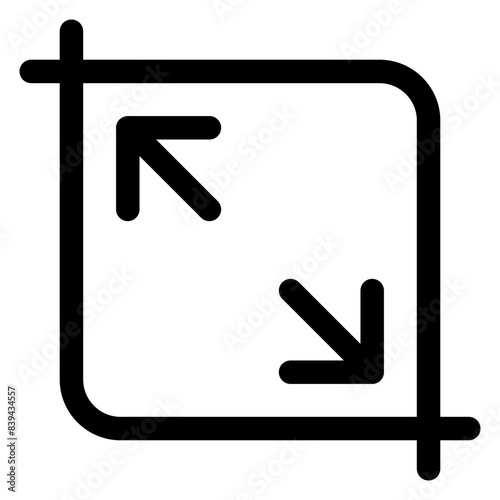 expand line icon vector illustration isolated on white background